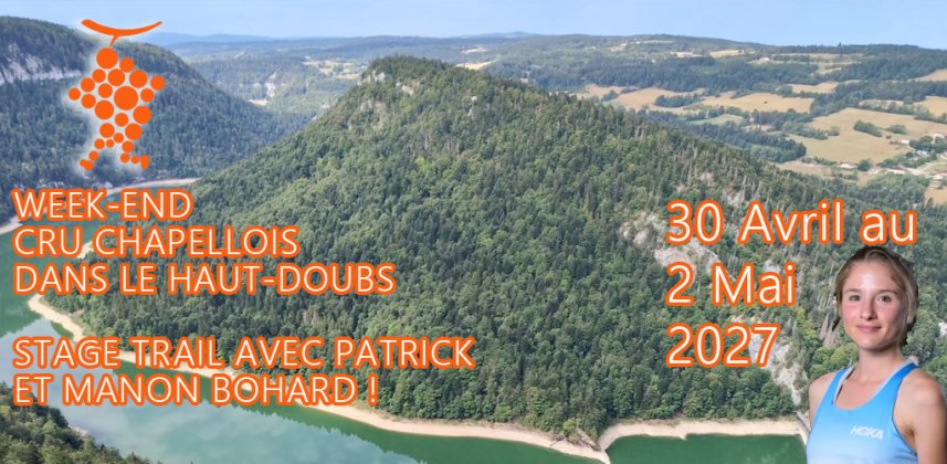 Week-end CRU 2027 : un stage trail d’exception dans le Jura avec Patrick et Manon Bohard