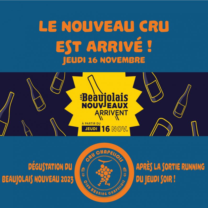 Sortie Beaujolais Nouveau du CRU CRU CHAPELLOIS Club RUnning Chapellois